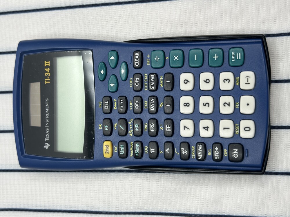 Texas Instruments TI-34 II Scientific Calculator w/ Cover - TESTED WORKS